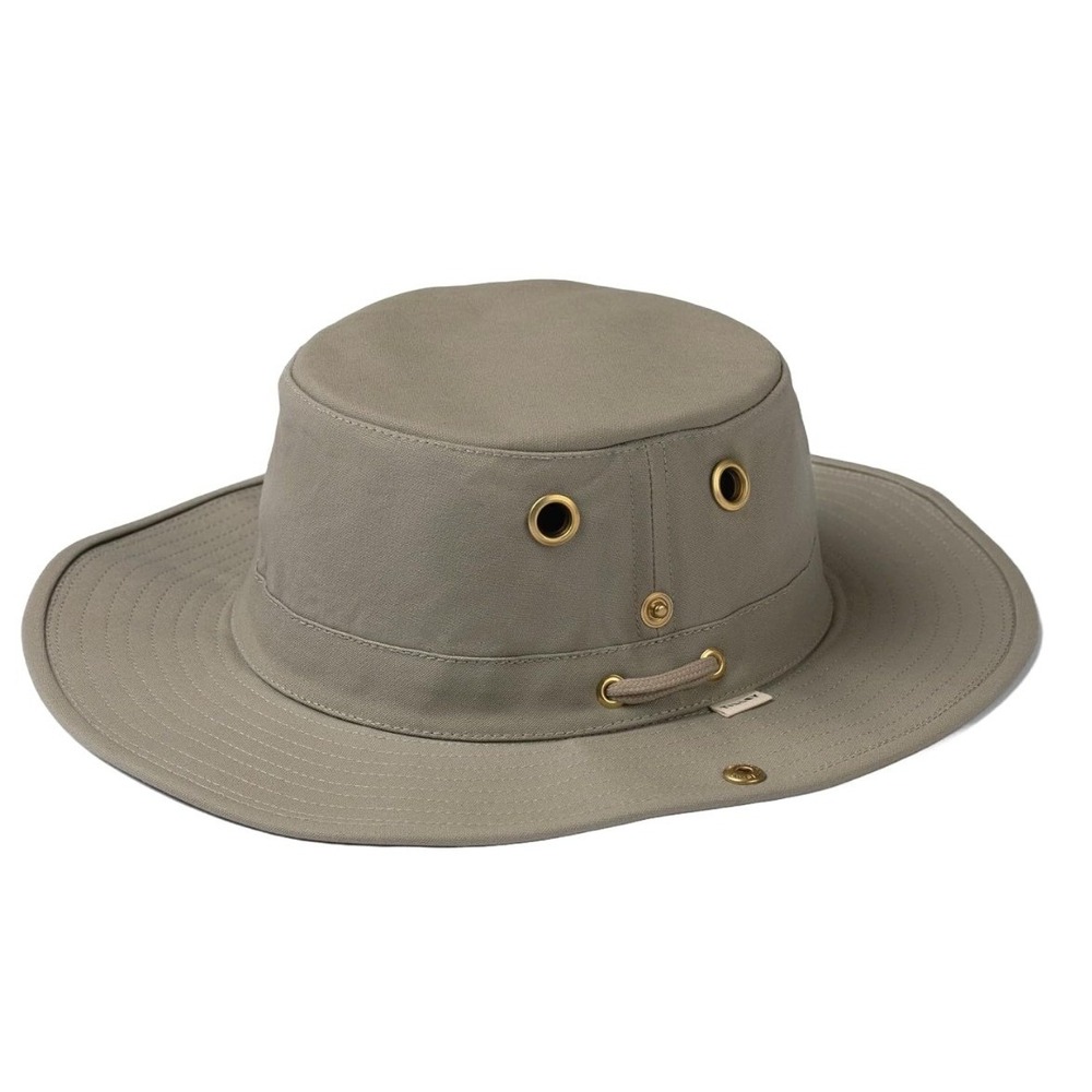The Tilley 7 1/2 Hat Endurables T3 Nylamtium Wide Brim Safari Adventure Khaki